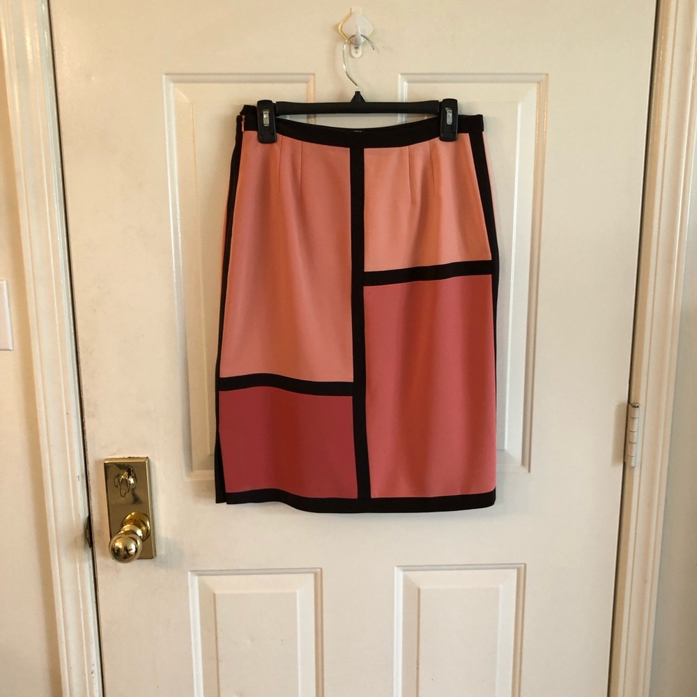 Lovely block colored skirt.